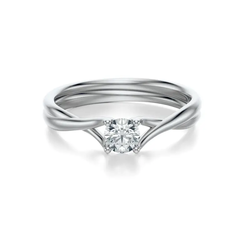 Pierścionek z białego złota z diamentem AJPZ_132